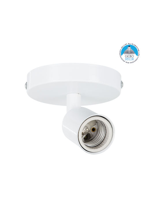 GloboStar Sara Single Spot with Socket E27 in White Color