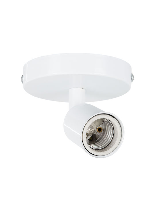 GloboStar Sara Single Spot with Socket E27 in White Color