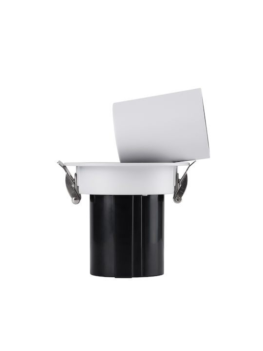 GloboStar Virgo-S Einzel LED Natürliches Weiß Spot in Weiß Farbe