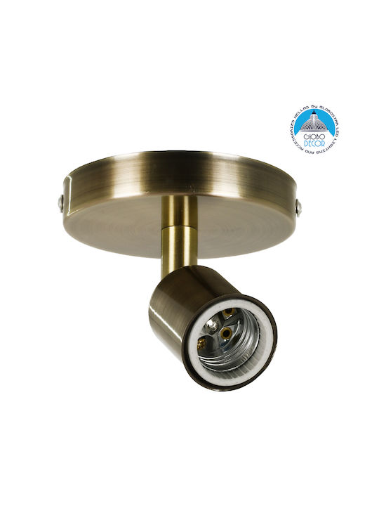 GloboStar Sara Single Spot with Socket E27 in Bronze Color