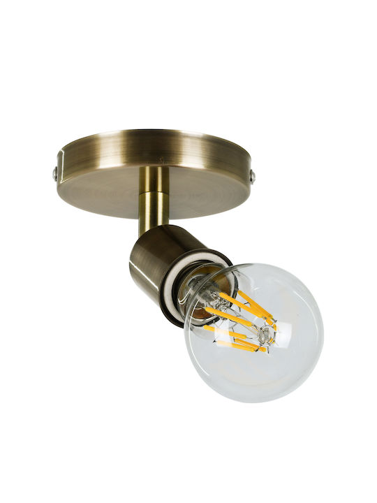 GloboStar Sara Single Spot with Socket E27 in Bronze Color
