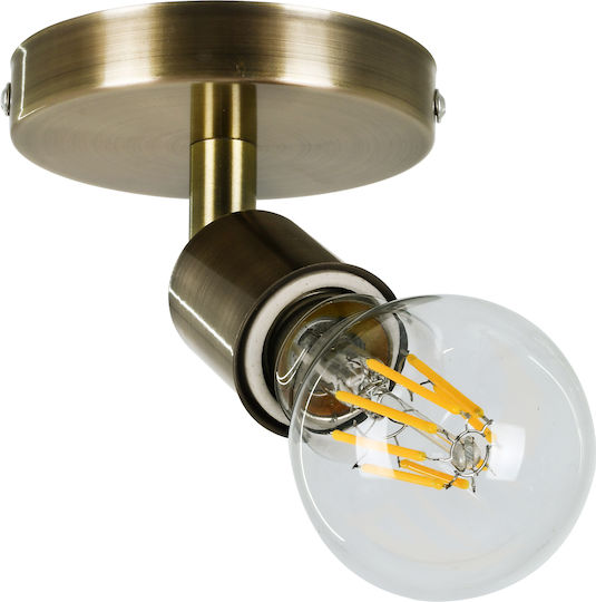 GloboStar Sara Single Spot with Socket E27 in Bronze Color