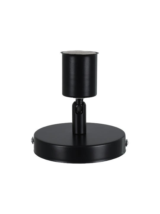 GloboStar Sara Single Spot with Socket E27 in Black Color