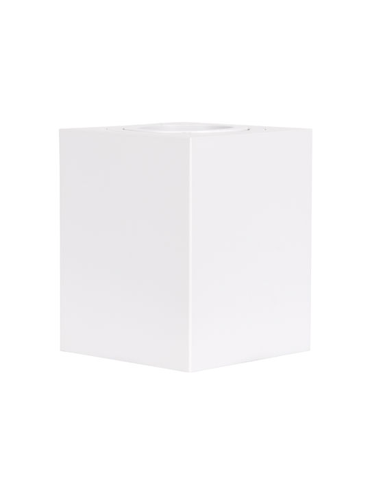 GloboStar AKIRA Square Single Spot with Socket GU10 in White Color