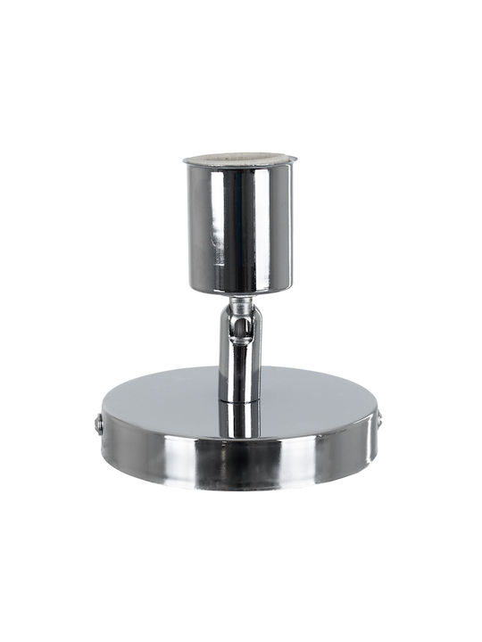 GloboStar Sara Single Spot with Socket E27 in Silver Color