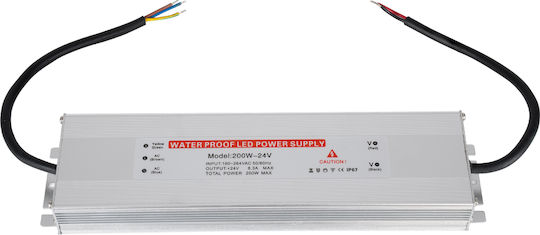 GloboStar Adjustable LED Power Supply Waterproof IP67 Power 250W with Output Voltage 24V