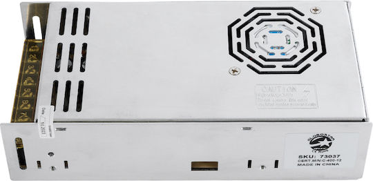 GloboStar LED Захранване IP20 Мощност 400W с Изходно Напрежение 12V