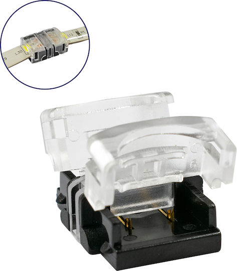 GloboStar Connector for LED Strips Strip To Strip for Connecting 2 Single Color Waterproof LED Strips of Width 10mm 50pcs 70719