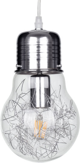 GloboStar Lamp Lustră Argintiu cu Dulie E27 38x22x27cm.
