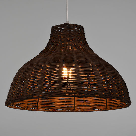 GloboStar Mayotte Pendant Light Brown Bell with Socket E27 42x42x28cm