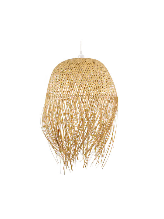 GloboStar Manila Pendant Light Beige Boho Bell with Socket E27 51x51x70cm