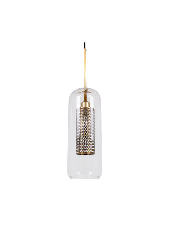 GloboStar Avery Pendant Light Transparent Grid with Socket E27 45x38x60cm