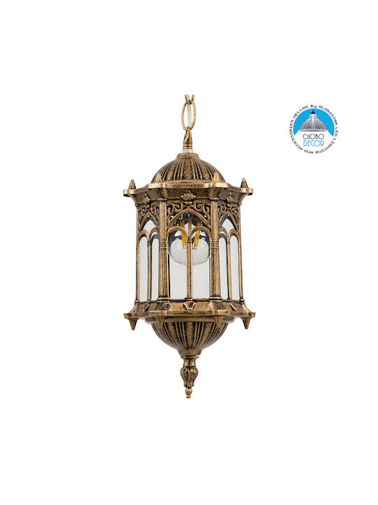 GloboStar Darcy Pendant Light Bronze Grid with Socket E27 16x16x32.5cm