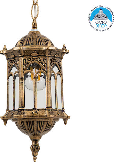 GloboStar Darcy Pendant Light Bronze Grid with Socket E27 16x16x32.5cm