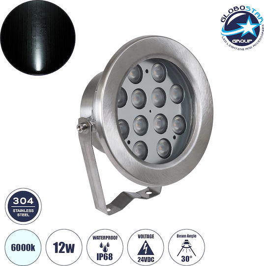 GloboStar Jerry Submersible Pool LED Spotlight Cool White 90424