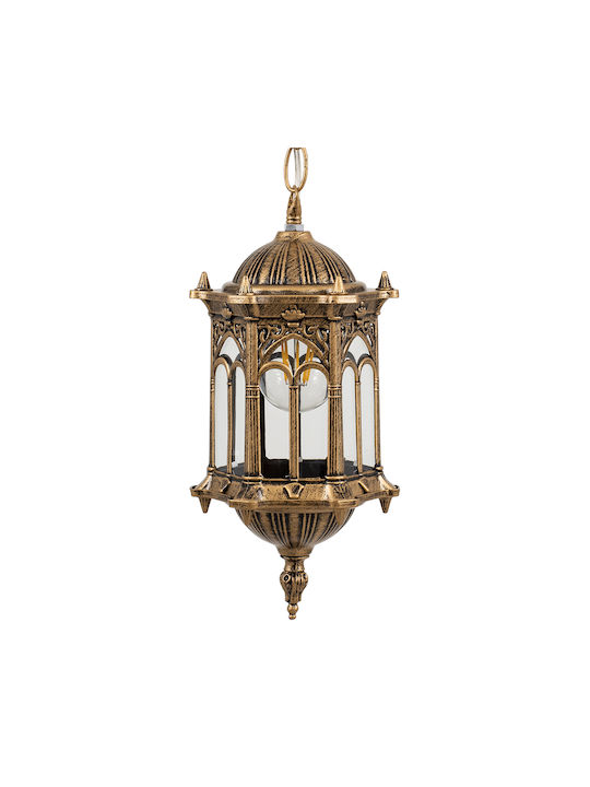 GloboStar Darcy Pendant Light Bronze Grid with Socket E27 16x16x32.5cm