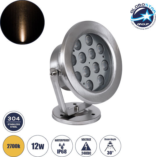 GloboStar Denis Submersible Pool LED Spotlight Warm White 90429