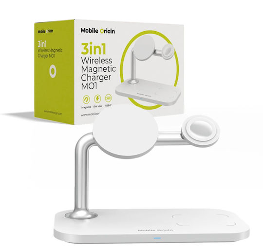 Mobile Origin Ασύρματος Φορτιστής (Qi Pad) Λευκός (FRL-WCH-31-WHT)