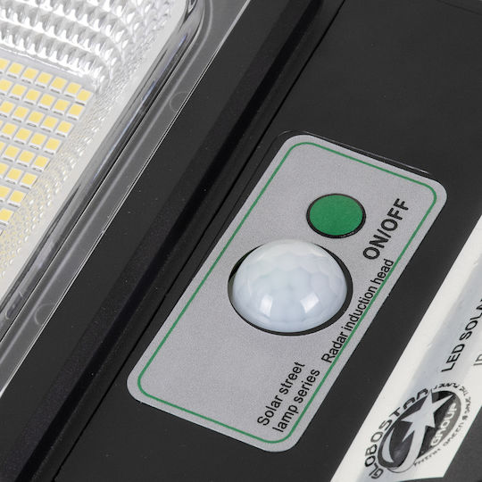 GloboStar Ηλιακό Φωτιστικό Δρόμου 100W 8000lm Ψυχρό Λευκό 6000K με Αισθητήρα Κίνησης και Φωτοκύτταρο IP65