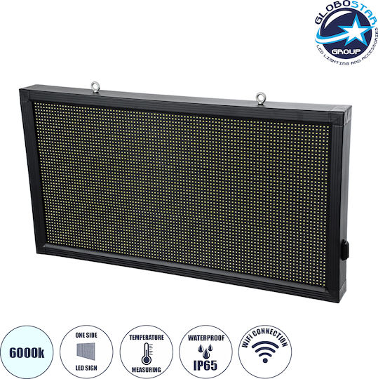 GloboStar Display LED Sign One - Sided Waterproof 104x56cm White