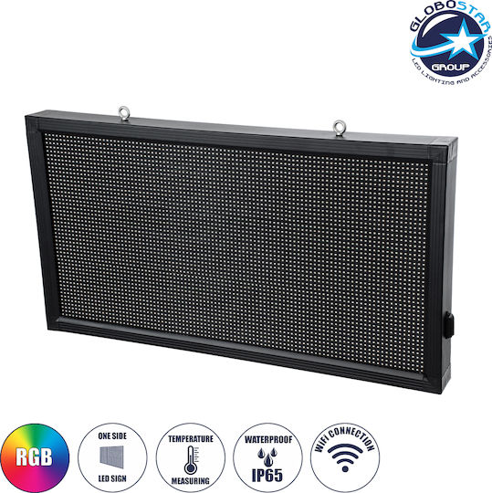 GloboStar Rolling LED Sign One - Sided Waterproof 104x56cm RGB