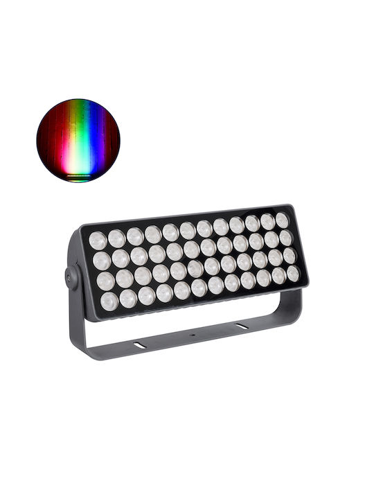 GloboStar Flood-Sena Lampă De Podea Pentru Exterior LED Mașină De Spălat Pe Perete 600W RGBW IP65 Gri