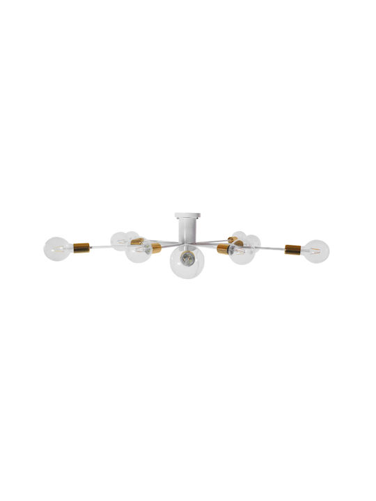 GloboStar Aurora Ceiling Mount Light 95cm White with Socket E27
