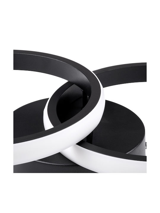 GloboStar Cora Ceiling Mount Light 36cm Black with Integrated LED