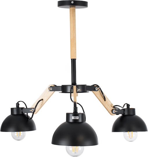 GloboStar Oldschool Deckenleuchte 75cm Schwarz mit Fassung E27