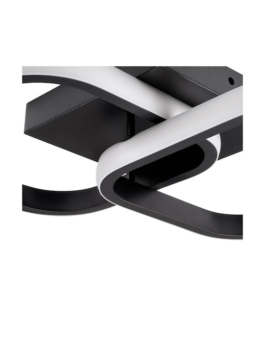 GloboStar Nora Ceiling Mount Light 40cm Black with Integrated LED