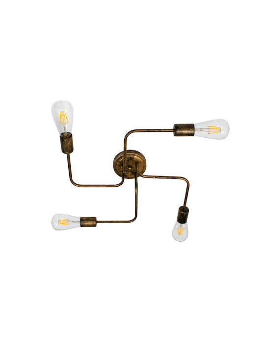 GloboStar Liberta Deckenleuchte 44.5cm Kupfer mit Fassung E27