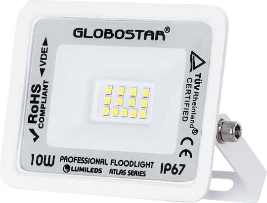 GloboStar Atlas Waterproof LED Floodlight 10W Cold White 6000K IP67