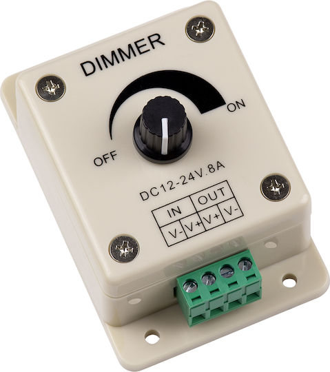 GloboStar Dimmer Switch with Frame LED Strip Rotary 12-24V 192W