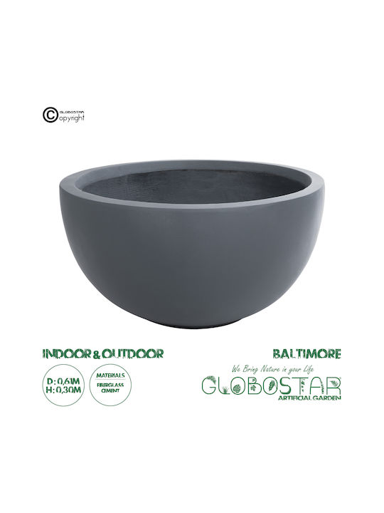 GloboStar Planter Polyester Gray 61x61x30cm.