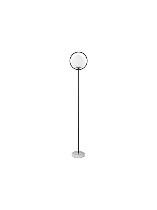 GloboStar Versailles Floor Lamp H150xW25cm. with Socket for Bulb E27 Black