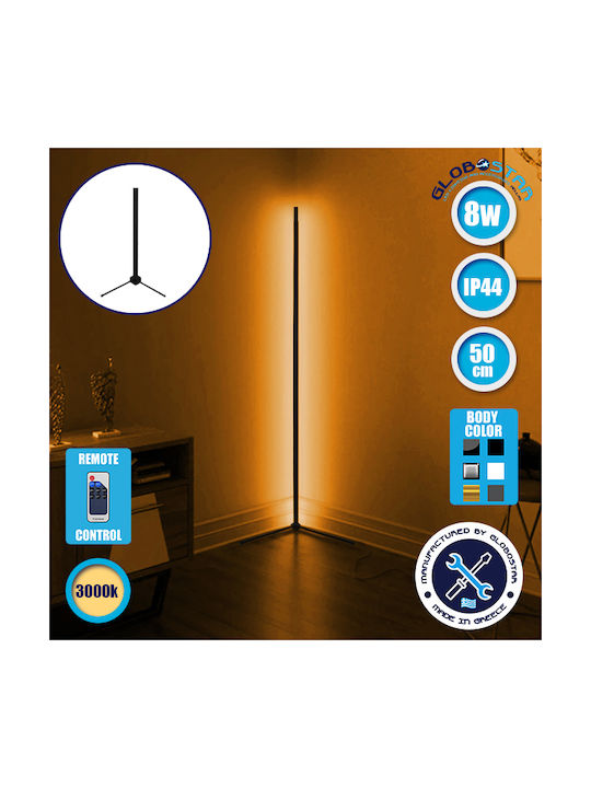 GloboStar LED Floor Lamp H50xW3cm. with Warm White Light 960lm Black