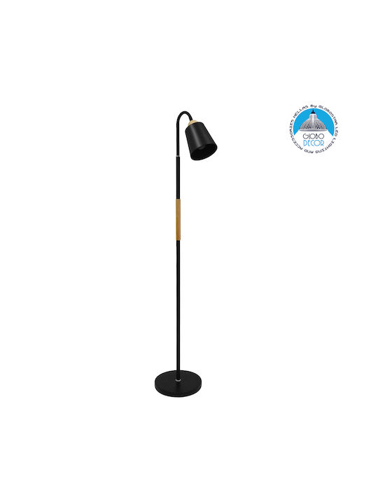 GloboStar Ribbon Floor Lamp H164xW13cm. with Socket for Bulb E27 Black