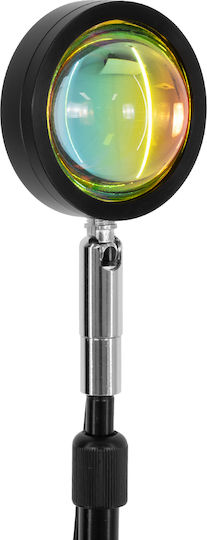 GloboStar Rainbow Blue 180° LED Подова Лампа В94xД87.5см. Черен