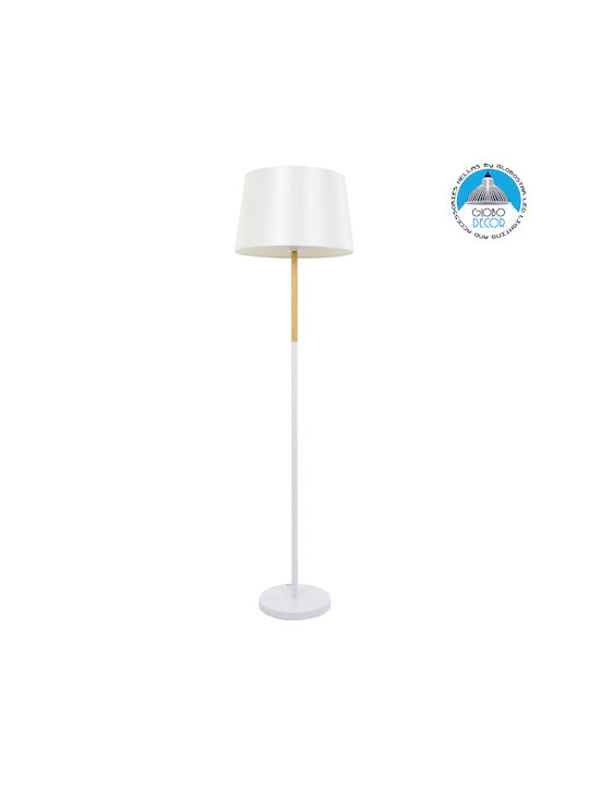 GloboStar Cedar Floor Lamp H148xW40cm. with Socket for Bulb E27 White