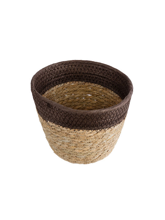 GloboStar Lefkada Κασπώ Rattan Μπεζ με Βάση 18x18x15εκ.