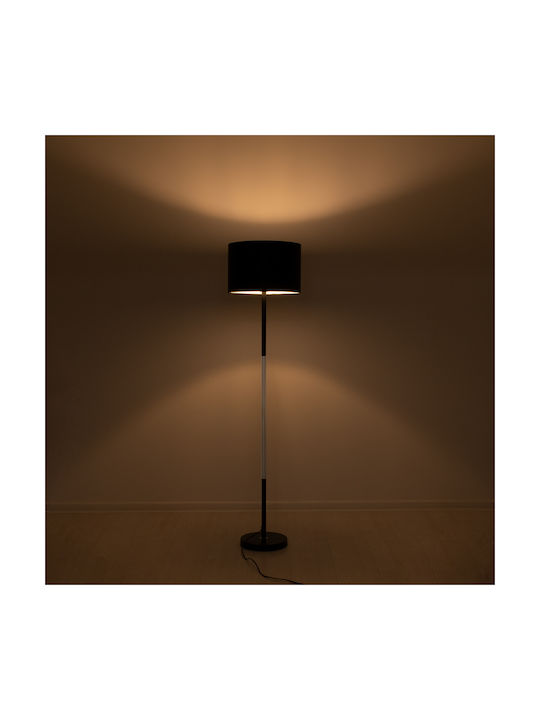 GloboStar Ashley Floor Lamp H145xW40cm. with Socket for Bulb E27 Black
