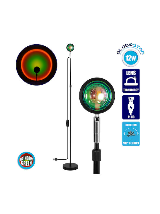 GloboStar LED Floor Lamp H94xW87.5cm. with Adjustable White Light Black