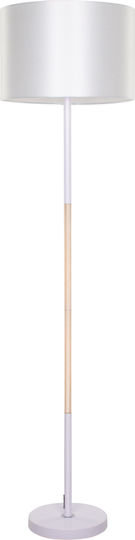 GloboStar Ashley Lampa de podea Î145xL40cm. cu Soclu pentru Bec E27 Alb