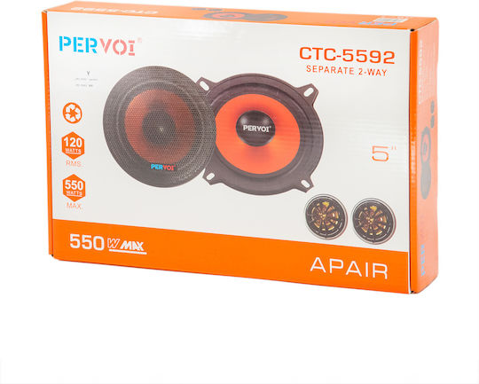 PerVoi Комплект Автомобилни Високоговорители с 120W RMS (2 път)
