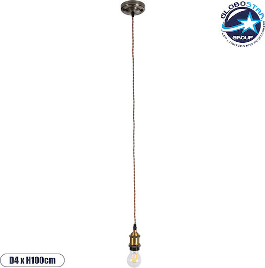 GloboStar Bronze Ceiling Light with E27 Socket 5x10x108.7cm