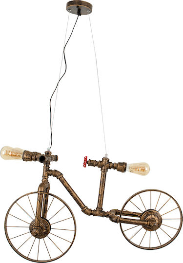 GloboStar Swiftwalker Pendant Light Bronze Grid with Socket E27 85x29.5x55cm