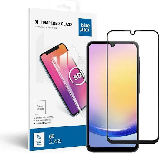 Samsung 5D Full Glue Full Face Tempered Glass Μαύρο (Samsung A25 5G)
