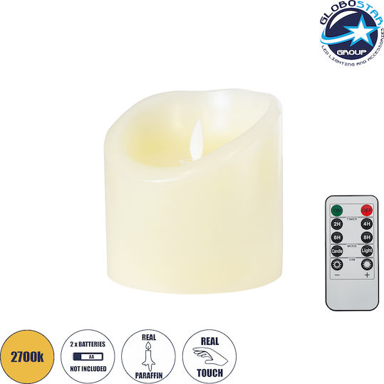 GloboStar Dekoratives Tischlicht LED Wachs-Politur 10x10x10cm