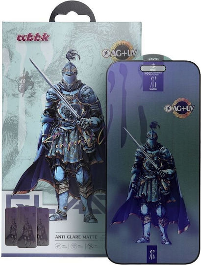 Privacy Ματ Tempered Glass Μαύρο (iPhone 15 Pro)