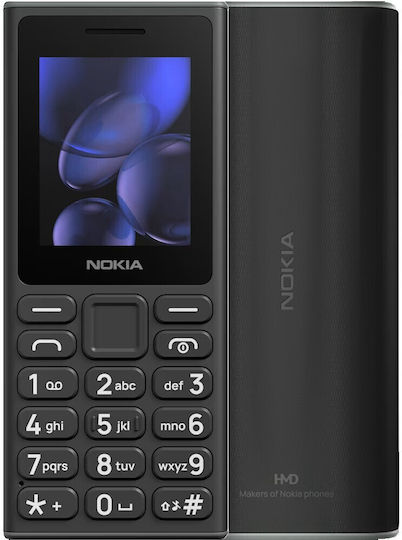 Nokia 105 (2024) Dual SIM Mobile with Buttons (Greek Menu) Black